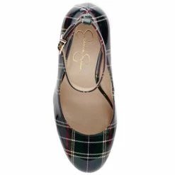 Promo ✔️ Jessica Simpson Macee Plaid Patent Ankle Strap Platform Pumps Green Collegiate Plaid ❤️ -Jessica Simpson shop unnamed file 927