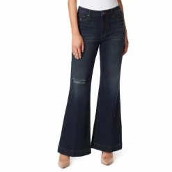 Coupon 💯 Jessica Simpson True Love High Rise Wide Leg Trousers Exhale The Past 👏