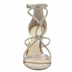 Best deal 🤩 Jessica Simpson Josy Rhinestone Knot Strappy 👗 Dress 🩴 Sandals Champagne 🔥 -Jessica Simpson shop unnamed file 96