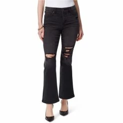 Deals ✔️ Jessica Simpson Flirt High Rise Distressed Ankle Straight Bootcut 👖 Jeans Night Train 🔥
