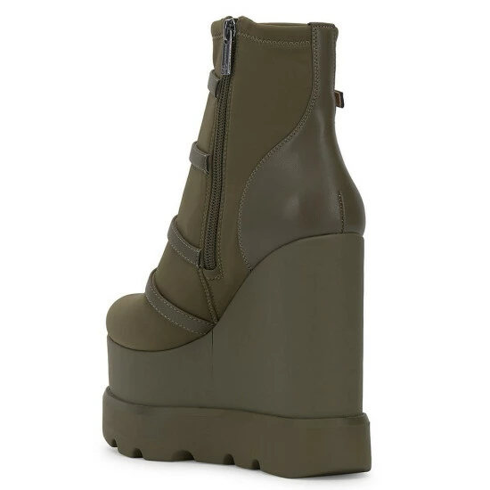 Top 10 ๐ Jessica Simpson Chaela Combat Buckle Straps Platform Wedge Booties Uniform Green ๐ 6 Top 10 ๐ Jessica Simpson Chaela Combat Buckle Straps Platform Wedge Booties Uniform Green ๐ - Image 4