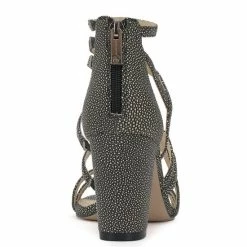 Outlet ⭐ Jessica Simpson Stassey Embossed Strappy Block Heel 👗 Dress 🩴 Sandals Black/white 🛒 -Jessica Simpson shop unnamed file 999